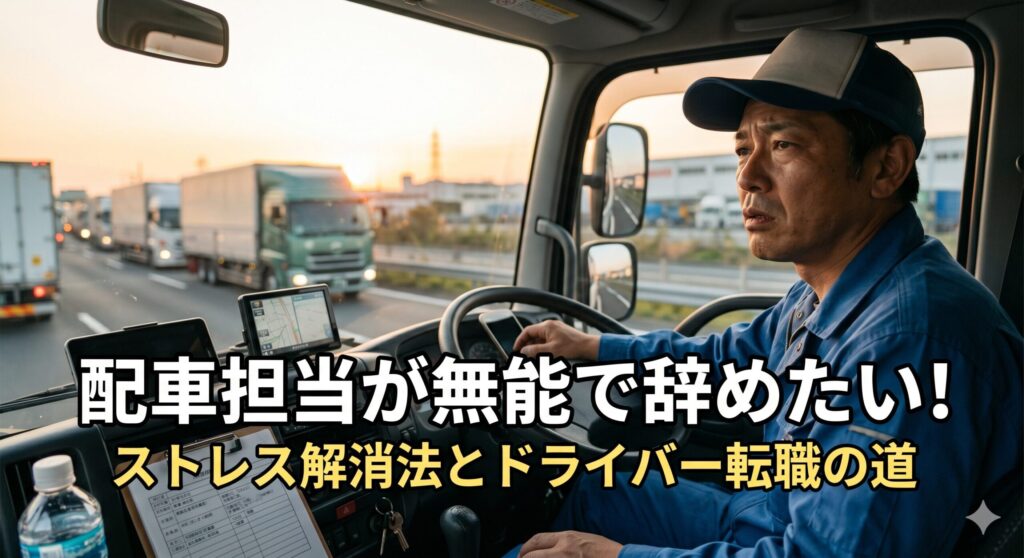 配車担当が無能で辞めたい