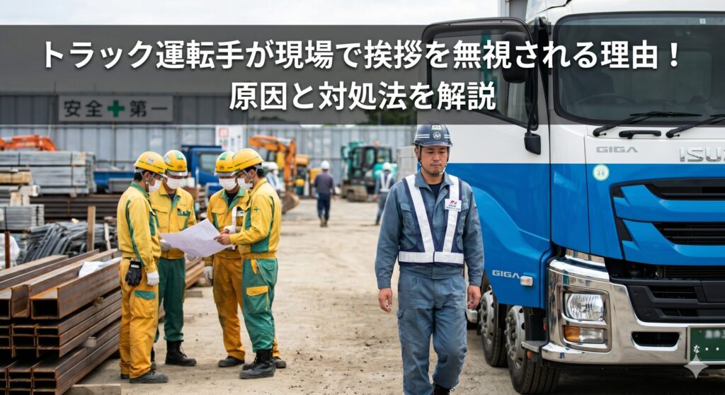 トラック運転手が現場で挨拶を無視される