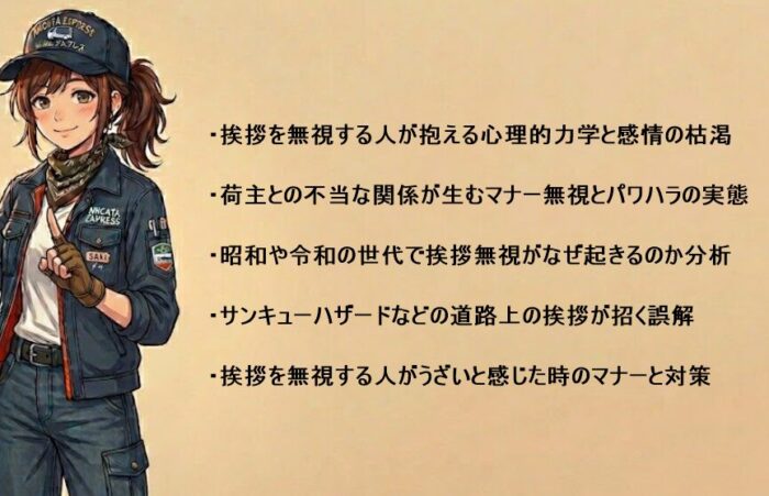 トラック運転手が挨拶を無視される理由と背景