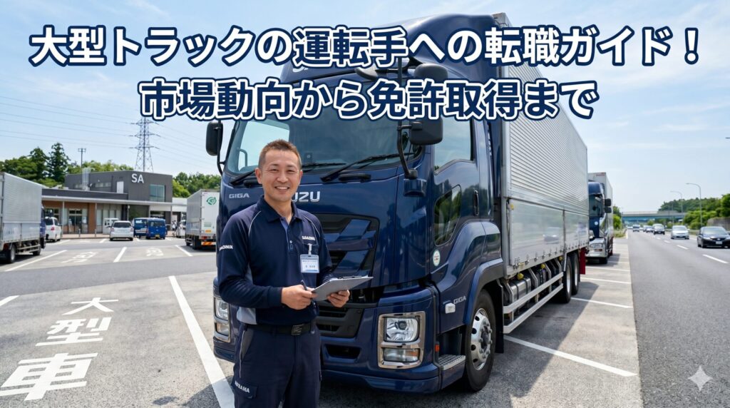 大型トラックの運転手に転職