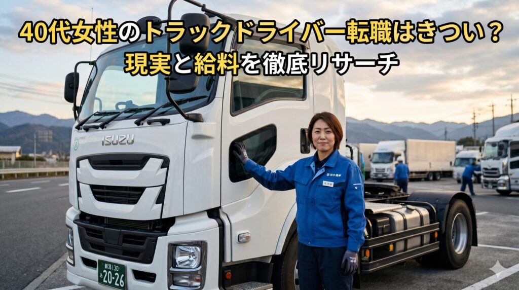 40代女性のトラックドライバー転職はきつい？