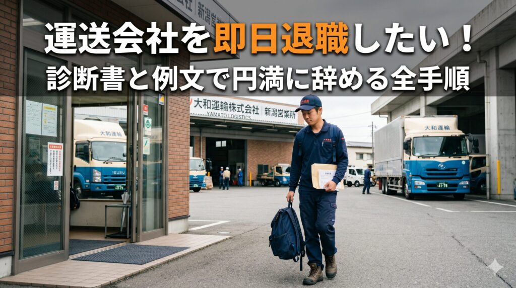 運送会社を即日退職