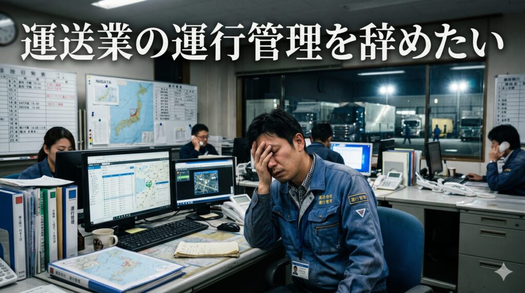 運送業の運行管理を辞めたい