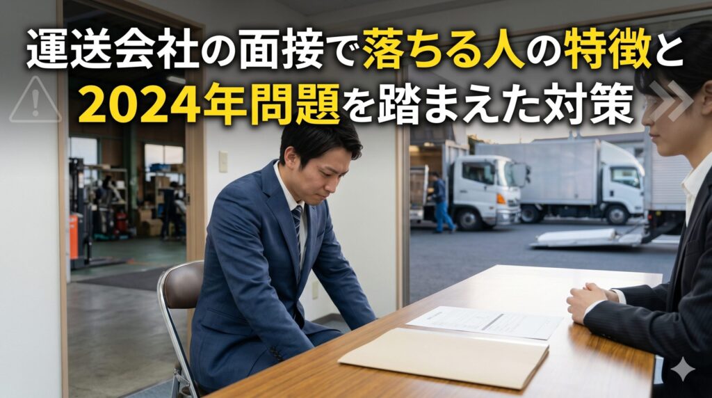 運送会社の面接で落ちる人の特徴と2024年問題を踏まえた対策
