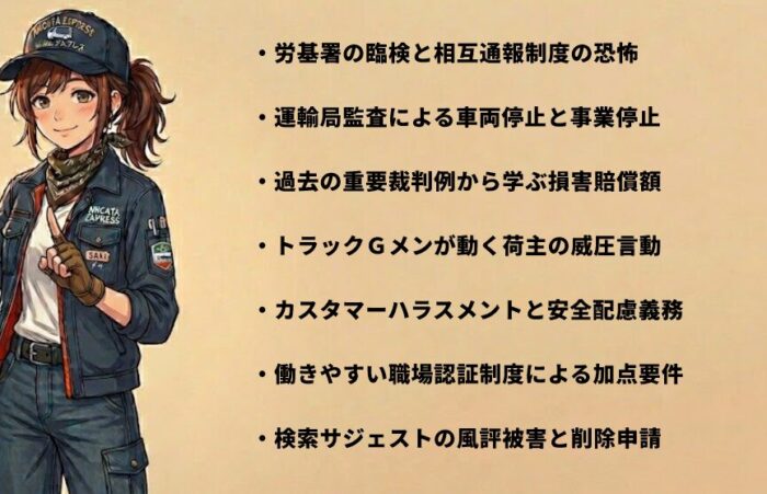 運送会社がパワハラ対策を怠る法的リスク