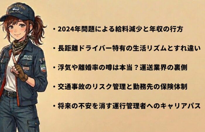 彼氏がトラック運転手！結婚を迷う不安と現実