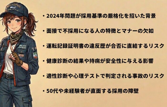 トラックドライバーに受からない理由と不採用の構造