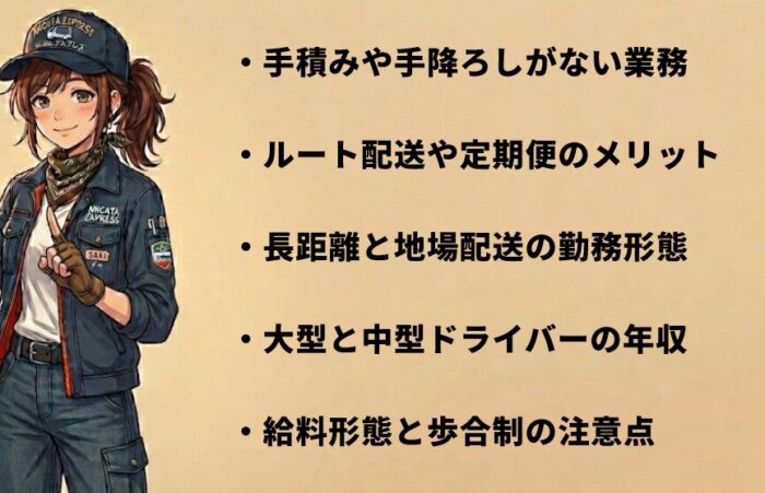 トラック運転手で楽な会社の特徴と見極め方
