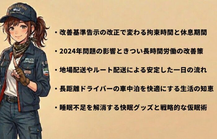 トラック運転手の生活リズムを守る2024年の新基準