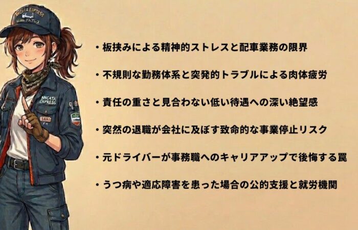 運送業の運行管理を辞めたいと感じる構造的な原因