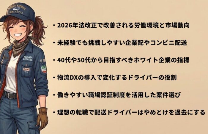 配送ドライバーはやめとけといった声を無視できる優良求人