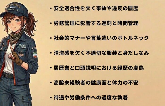 運送会社の面接で落ちる人の特徴と構造的な評価軸