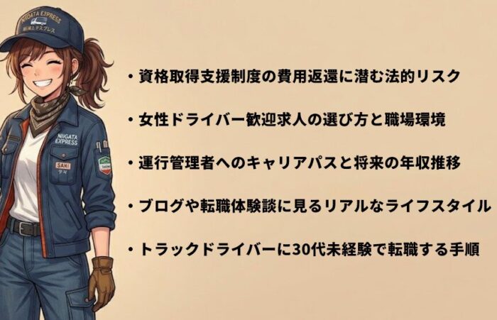 トラックドライバーへ30代未経験から挑戦する成功戦略