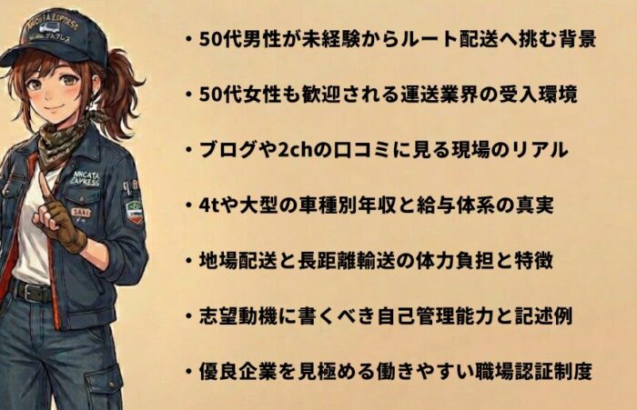 トラックドライバーに50代未経験で挑む転職市場