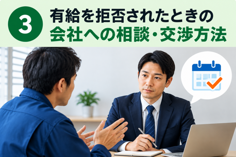 有給を拒否されたときの会社への相談・交渉方法