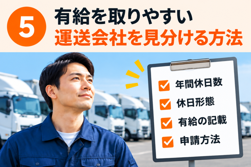 有給を取りやすい運送会社を見分ける方法