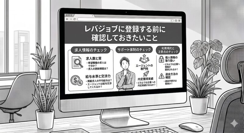 レバジョブに登録する前に確認しておきたいこと