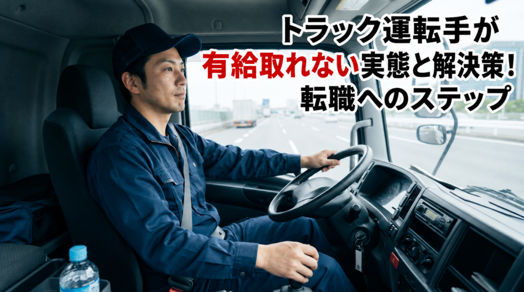 トラック運転手が有給取れない実態と解決策！転職へのステップ