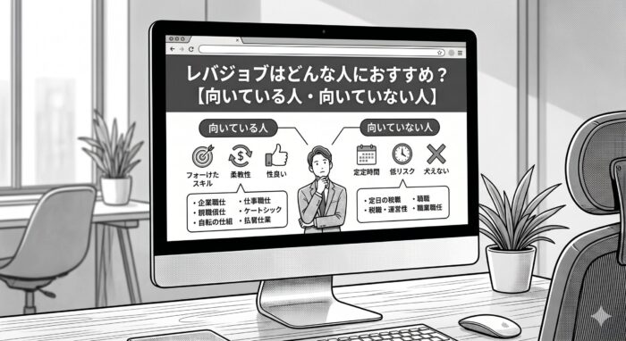 レバジョブはどんな人におすすめ？【向いている人・向いていない人】