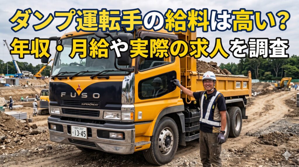 ダンプ運転手の給料は高い？年収・月給や実際の求人を調査