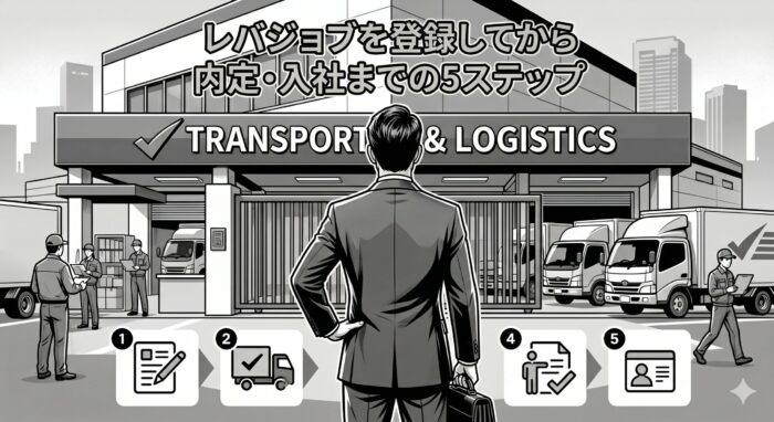 レバジョブを登録してから内定・入社までの5ステップ