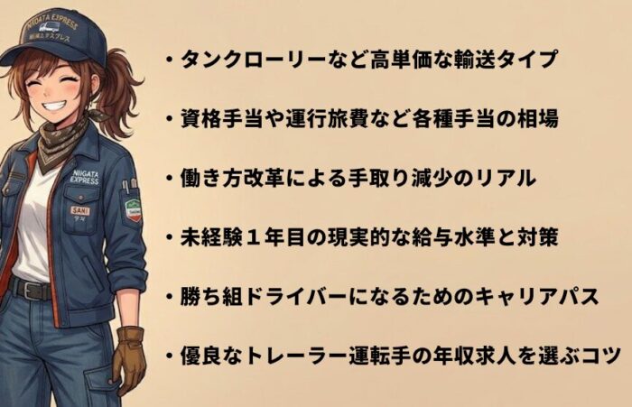 トレーラー運転手として年収アップを叶える方法
