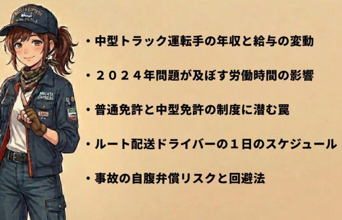 中型トラック運転手の転職市場と求人の実態