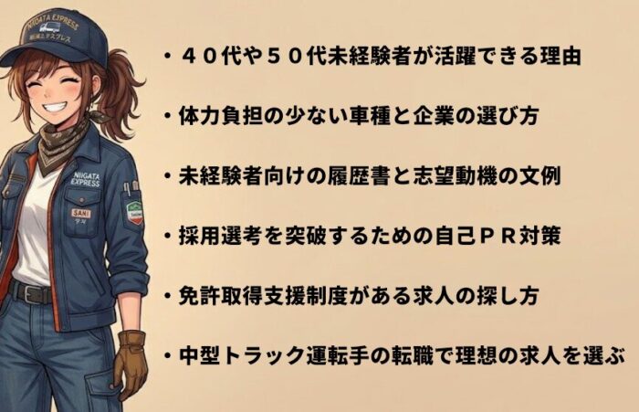 中型トラック運転手の転職を成功させる方法