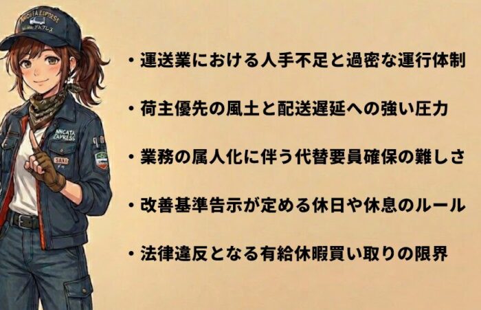 トラック運転手で有給取れない背景と業界の構造