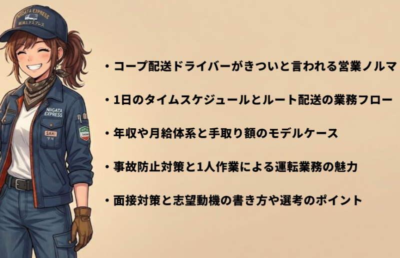 コープ配送ドライバーの口コミから判明した評判と実態