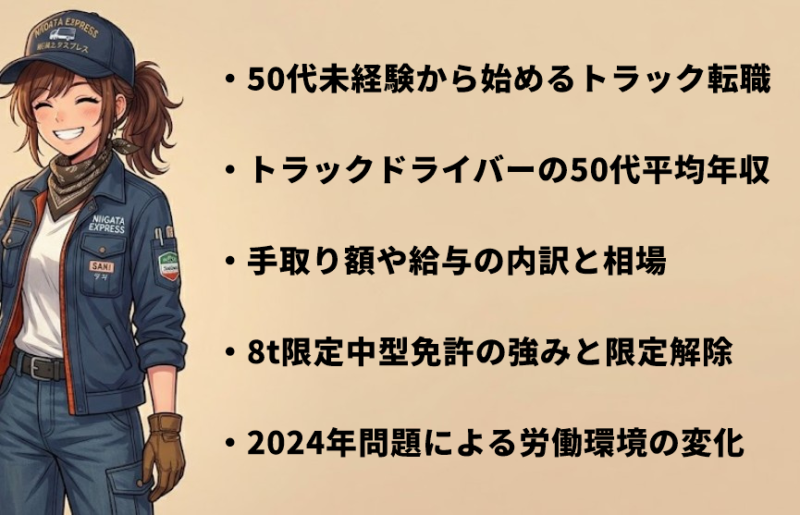 50代におすすめのトラック転職サイト比較