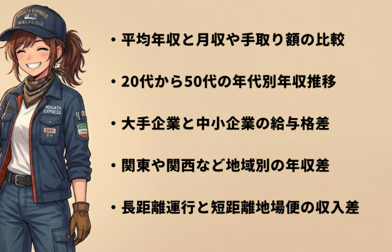 トレーラーと大型トラックの給料の違いを比較