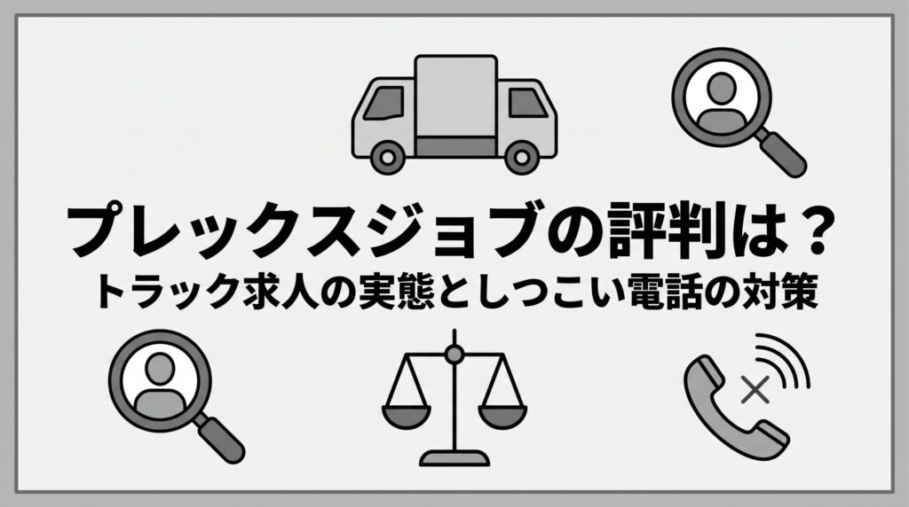 プレックスジョブの評判は？トラック求人の実態としつこい電話の対策