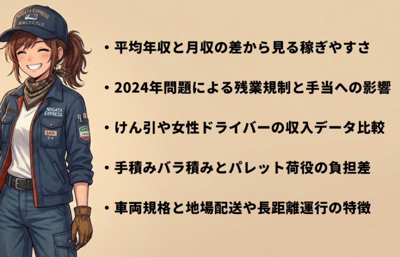 中型免許と大型免許の違いと給料の格差を比較
